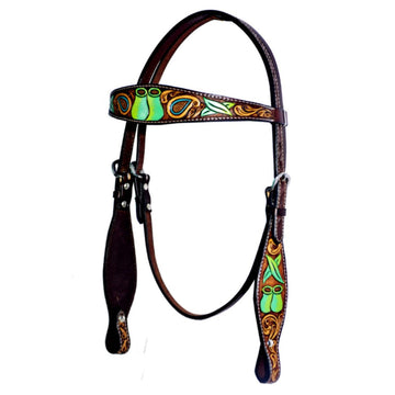 BAR H EQUINE Western Leather Horse Premium Headstall & Breast Collar Set